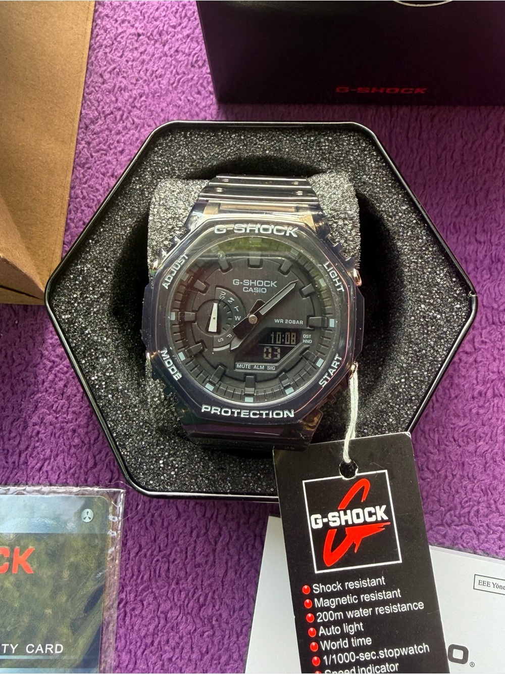 G-Shock Casio Black Metal Bezel Watch